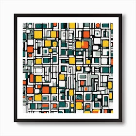 Abstract Squares Canvas Print Art Print