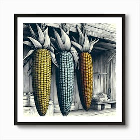 Corn cobs 4 Art Print