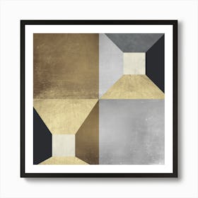 Golden geometry 4 Art Print