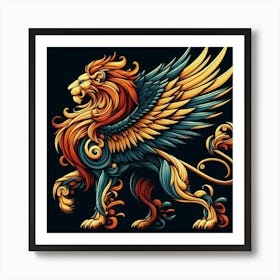 Lion With Wings Art Print