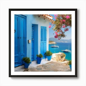 Blue Doors Art Print