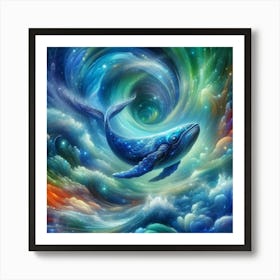 Whale In The Clouds 1 Art Print