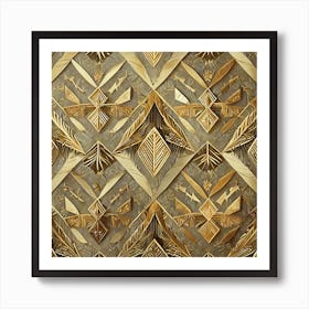 Firefly Beautiful Modern Abstract Detailed Native American Tribal Pattern And Symbols With Uniformed (3) Art Print