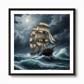 moody seas 5 Art Print