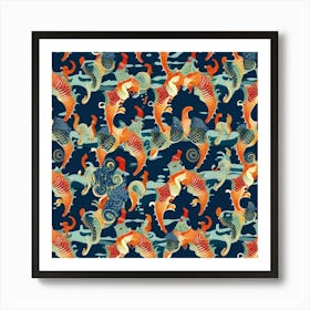 Seahorses 2 Art Print