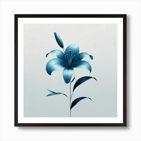 Blue Lily 1 Art Print