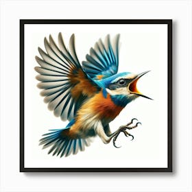 Blue Tailed Kingfisher Art Print