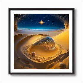 Sand to star, imaginary world Art Print