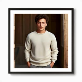 Mock Up Jumper Blank Plain Sweater Pullover Knit Cotton Wool Fleece Soft Comfy Cozy M (38) Art Print