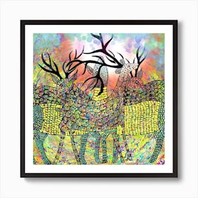 Deer In The Forest 1 Art Print