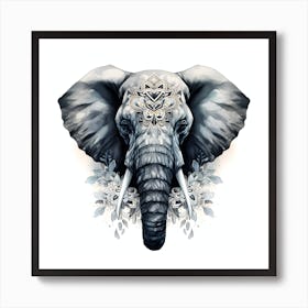 Elephant Series Artjuice By Csaba Fikker 008 Art Print