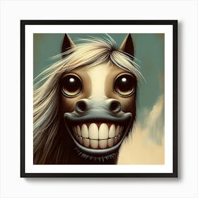 Funny Horse Art Print