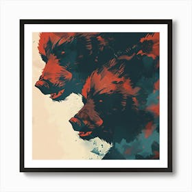 Two Bears 1 Art Print