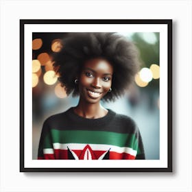 Portrait Of African American Woman 2 Art Print