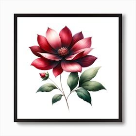 Red Flower Art Print