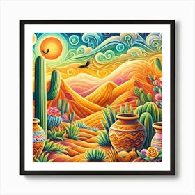 Mexican Landscape Art Print