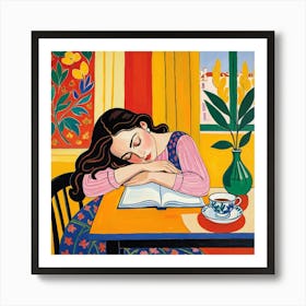 Woman Sleeping 5 Art Print