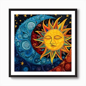 Sun And Moon 6 Art Print