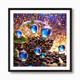 Coffee Beans In A Glass Art Print