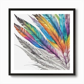 Feathers 10 Art Print