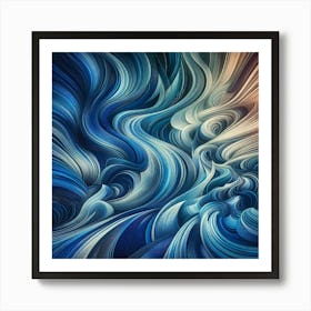 Abstract Wave Painting 4 Art Print