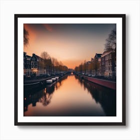 Amsterdam Evening View 03 Art Print