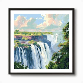 A Victoria Falls On The Zambia Zimbabwe Border E 1720100663 1 Art Print