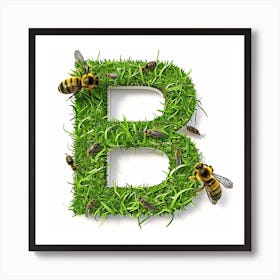 Bees On Grass Stock Photo Daniel Art Print