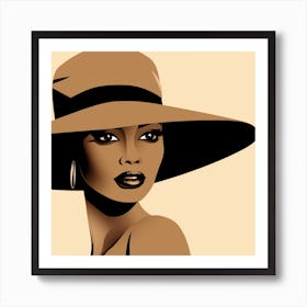 Black Woman In A Hat 23 Art Print