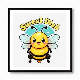 Honey Bee and Sweet Dish Art Print