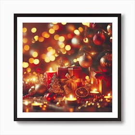 Christmas Tree With Gifts Art Print