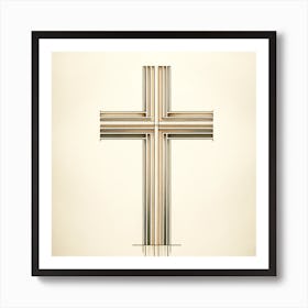 Cross By Person Art Print