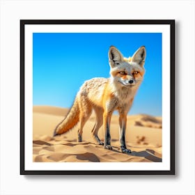 Red Fox In The Desert Art Print