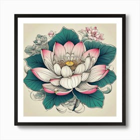 Lotus bloom Art Print