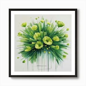 Green Poppies Art Print