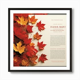 A Painterly Web Page Design Featuring The Compelling Hues Of Autumn Finely Rendered Leaf Shaped Tag (2) 1 Art Print