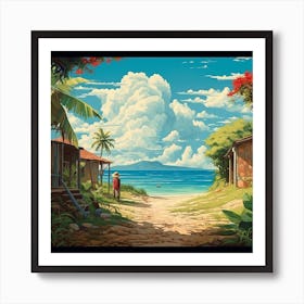 Blue sky Art Print