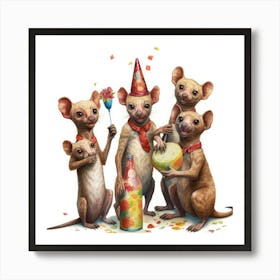 Rat Party Art Print