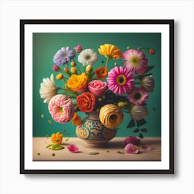 Flowers In A Vase 4 Art Print