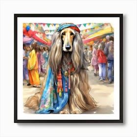 Helga The Hippie Hound Art Print