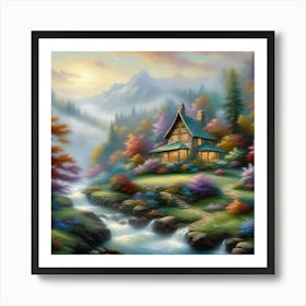 House By The Stream 4 Art Print