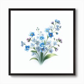 Flowers of Forget-me-not 2 Art Print