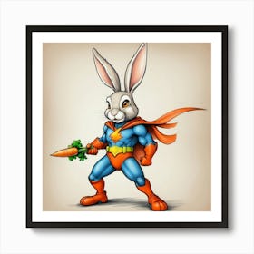 Super Bunny 22 Art Print