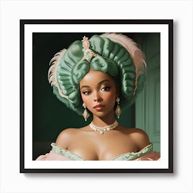 Lady In Green Art Print