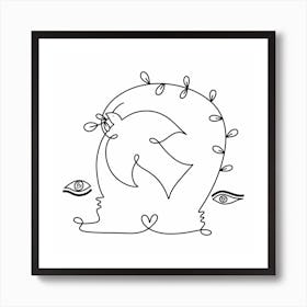 Fly With Me Square Art Print