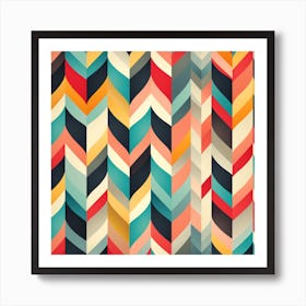 Abstract Chevron Pattern Art Print