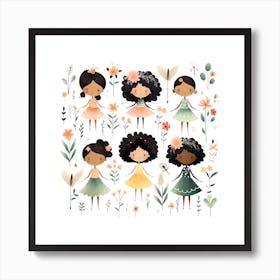 Watercolour Fairy Friends Art Print