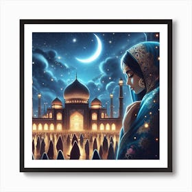 Islamic Woman Praying Art Print