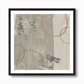 Abstract Circles In Earth Tones Art Print