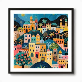 Kids Travel Illustration Yemen 4 Art Print